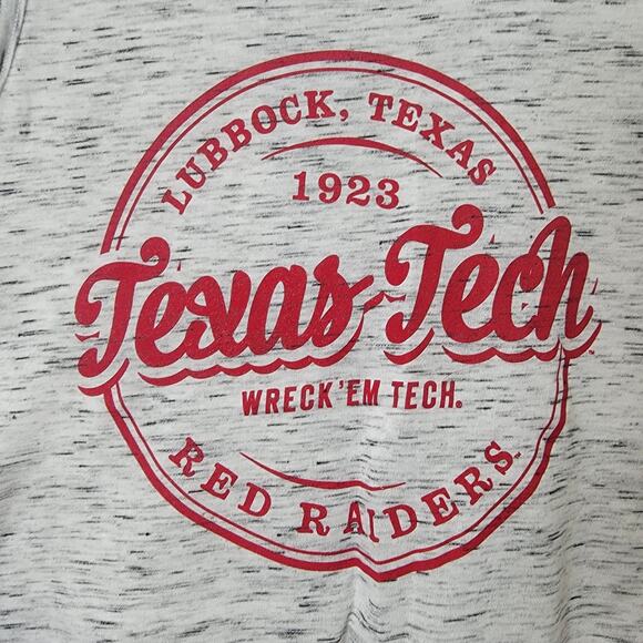 Texas Tech Tank Medium Split Back Layer Heather Gray College Football New NWOT - Picture 2 of 8